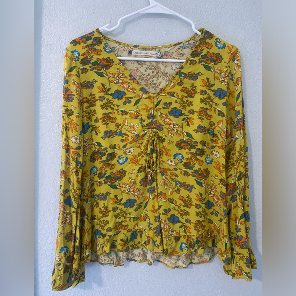 Floral Yellow Blouse